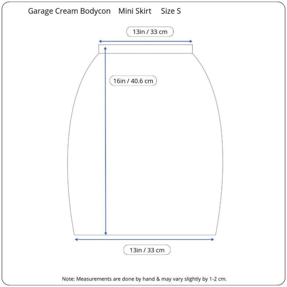 SOLD | Garage Cream Bodycon Mini Skirt - Picture 16 of 16
